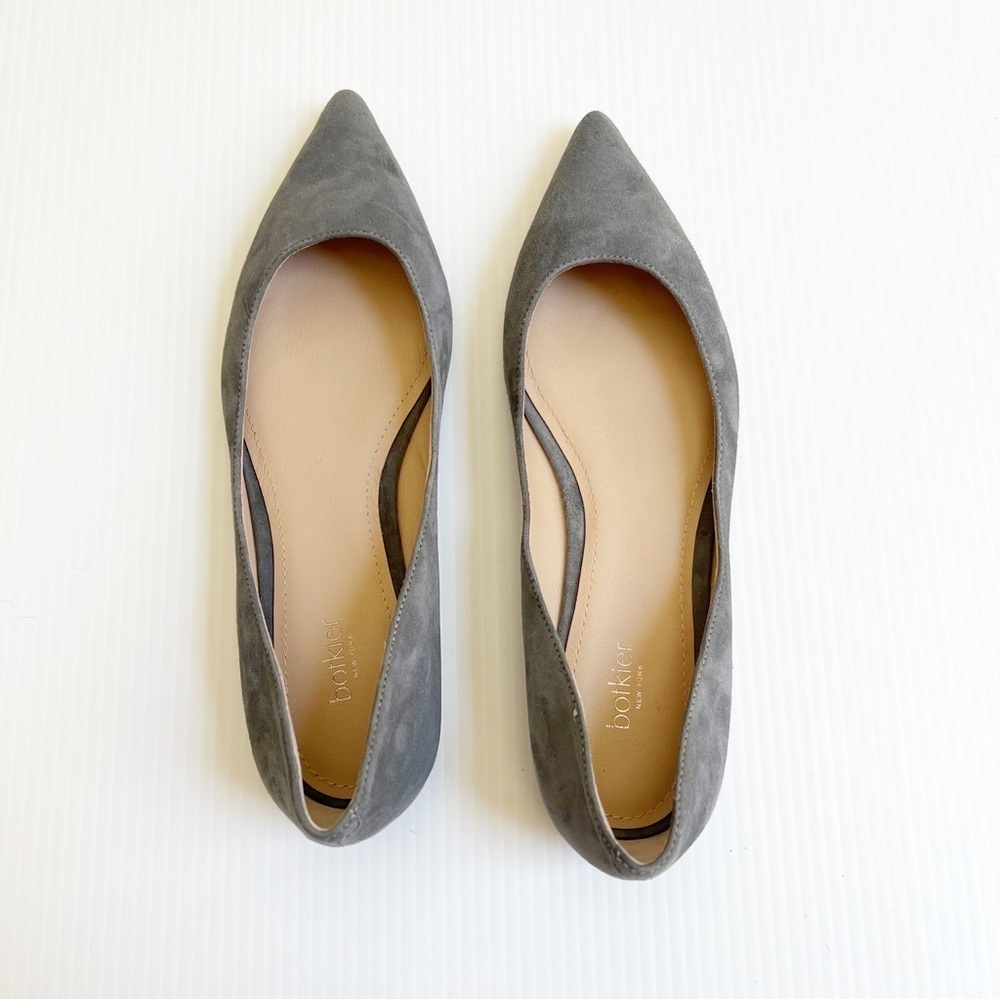 Botkier- Grey Annika Pointed Toe Suede Flats Size 6 - Picture 5 of 8